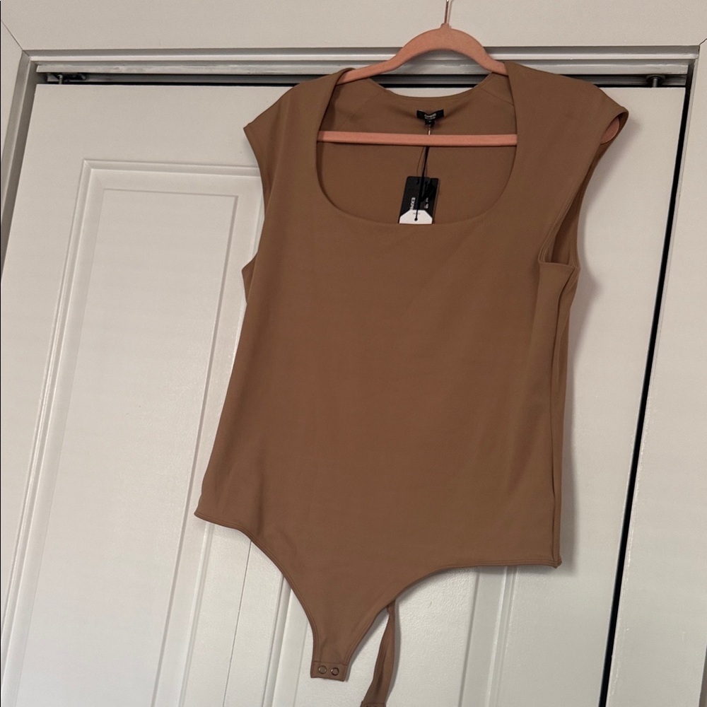 Express Tan Sleeveless Bodysuit